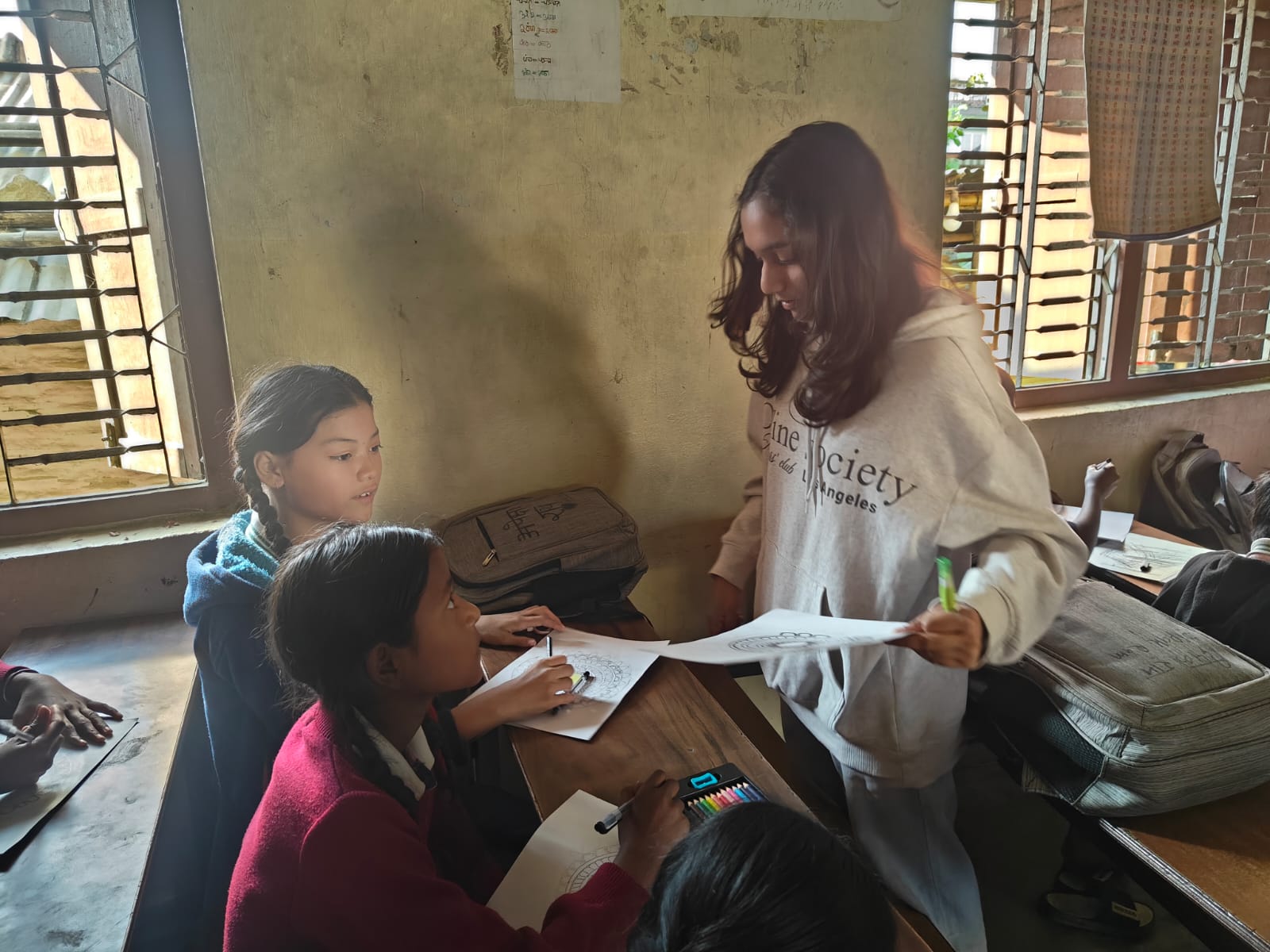 Art classes at Janta Madhyamik school for 2 weeks