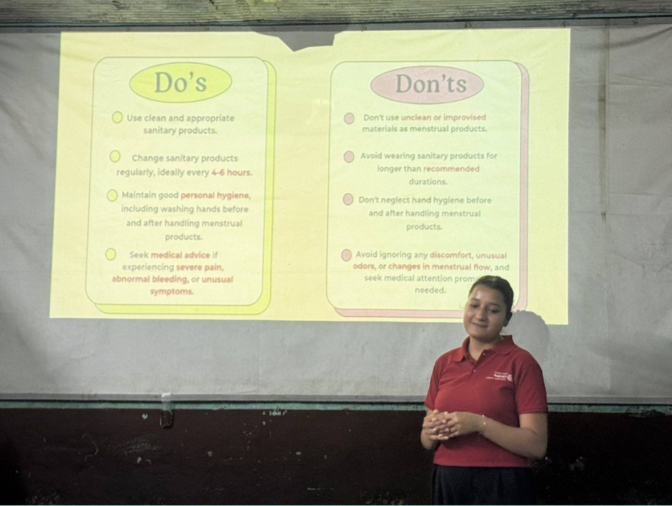 menstrual hygiene awareness and sanitary pad distribution program